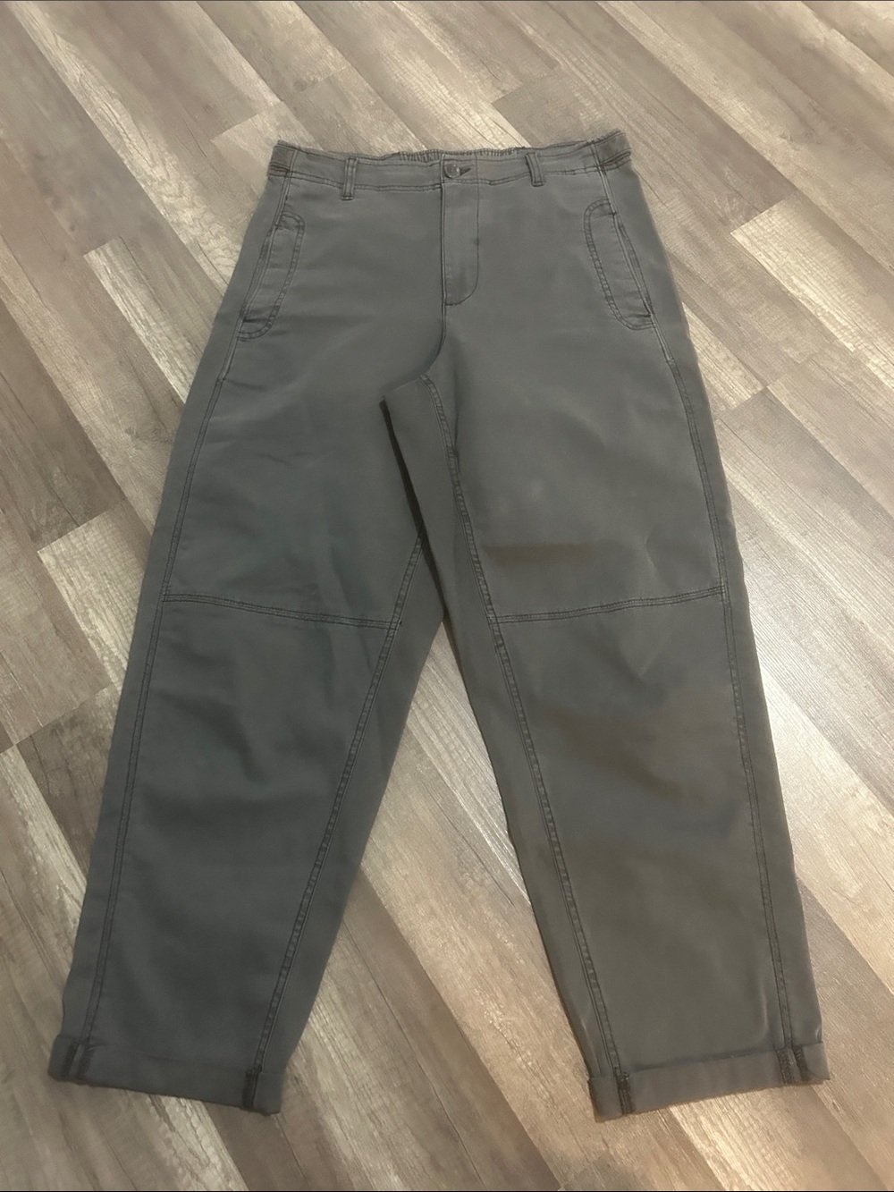 Old Navy Women's Pants High-Waisted Slouchy Balloon Gray - Size Large